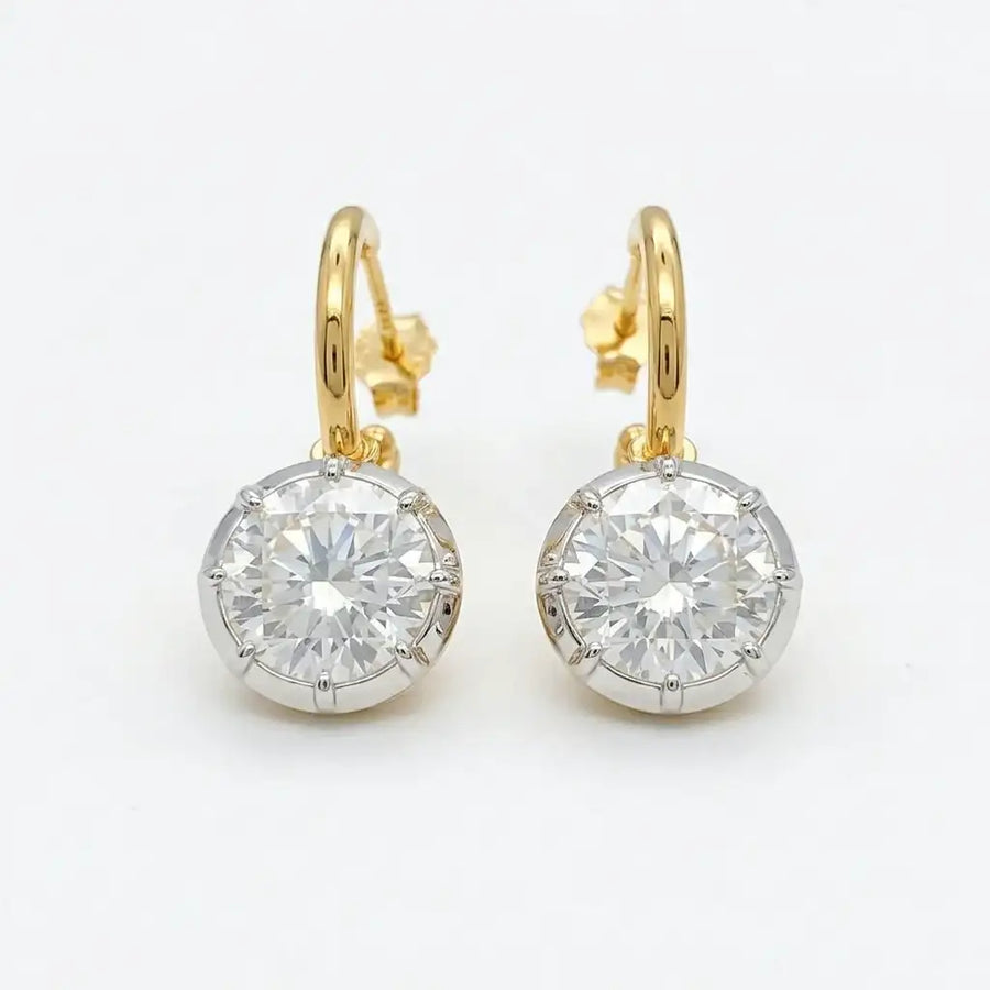 The Lumière Moissanite Drop Earrings
