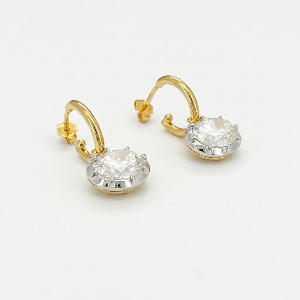 The Lumière Moissanite Drop Earrings — product view 5