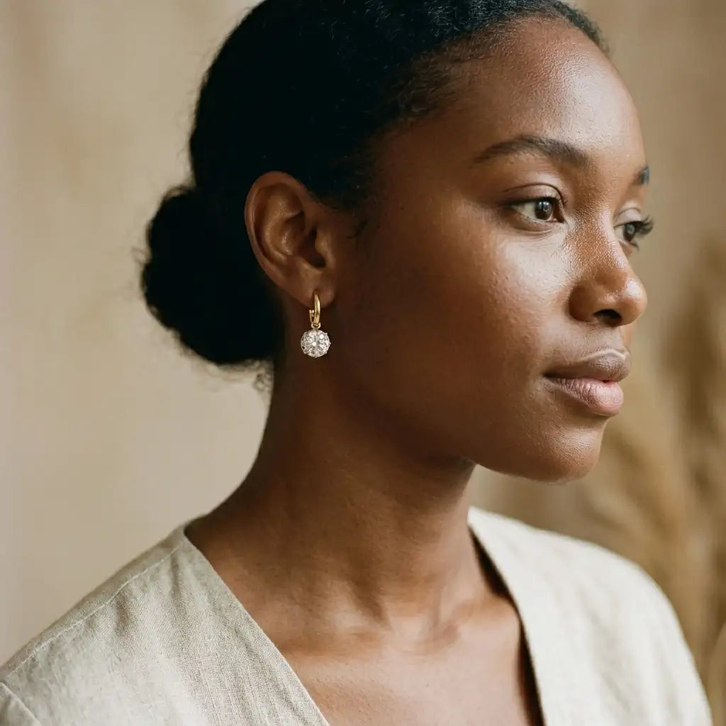 The Lumière Moissanite Drop Earrings — product view 6