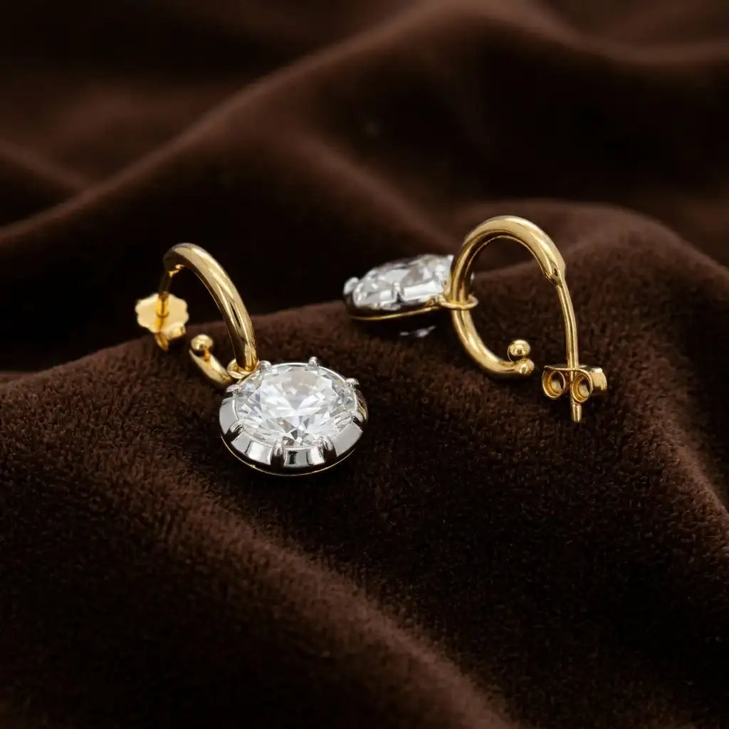 The Lumière Moissanite Drop Earrings — product view 18