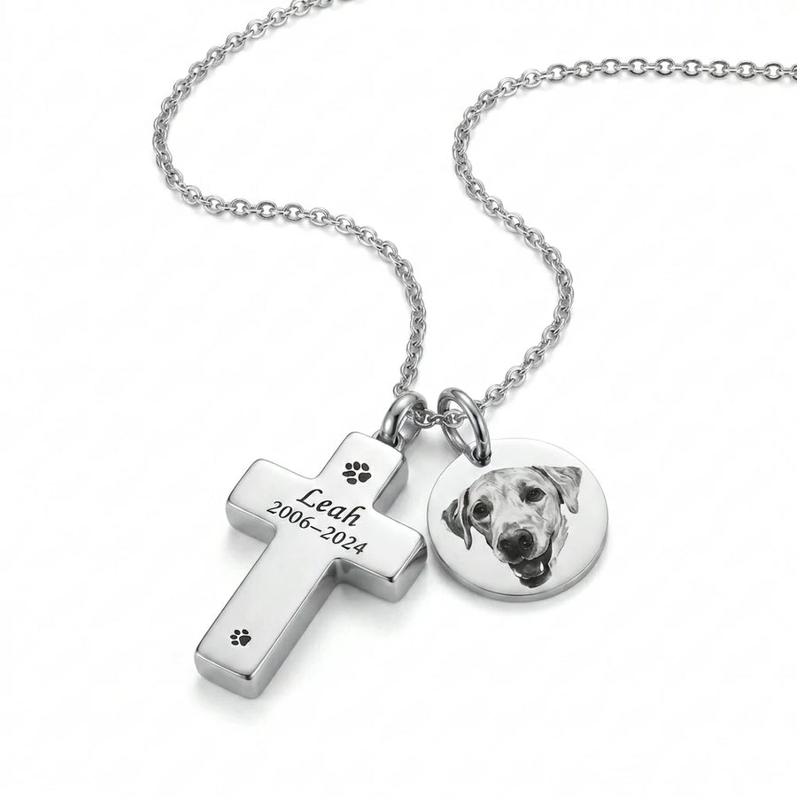The Pawprint Remembrance Cross Necklace