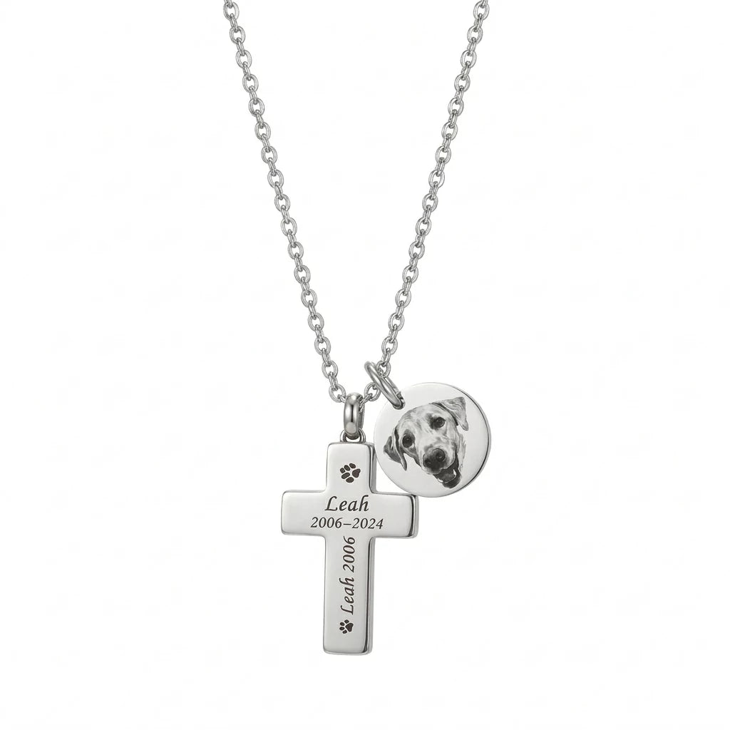 The Pawprint Remembrance Cross Necklace