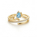 The Blue Drop Open Ring