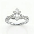 The Marquise Twist Ring — 1ct Moissanite