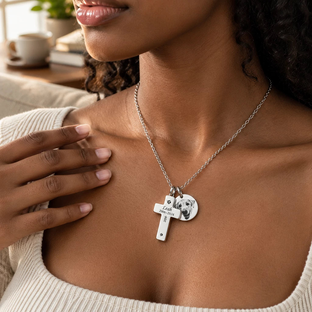 The Pawprint Remembrance Cross Necklace