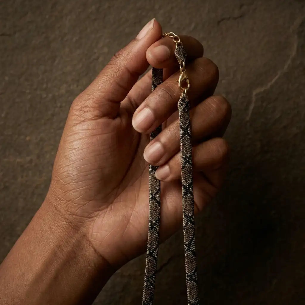 The Serpentine Texture Necklace — product view 3