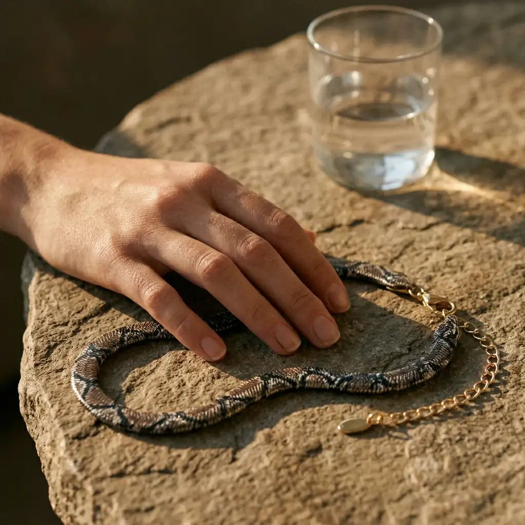 The Serpentine Texture Necklace — product view 15