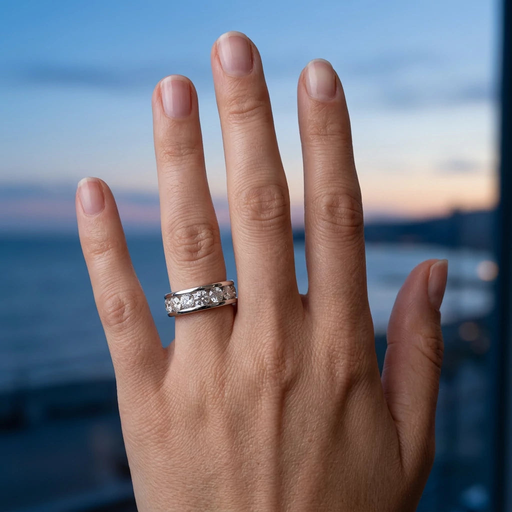 The Stillwater Channel Band — Moissanite