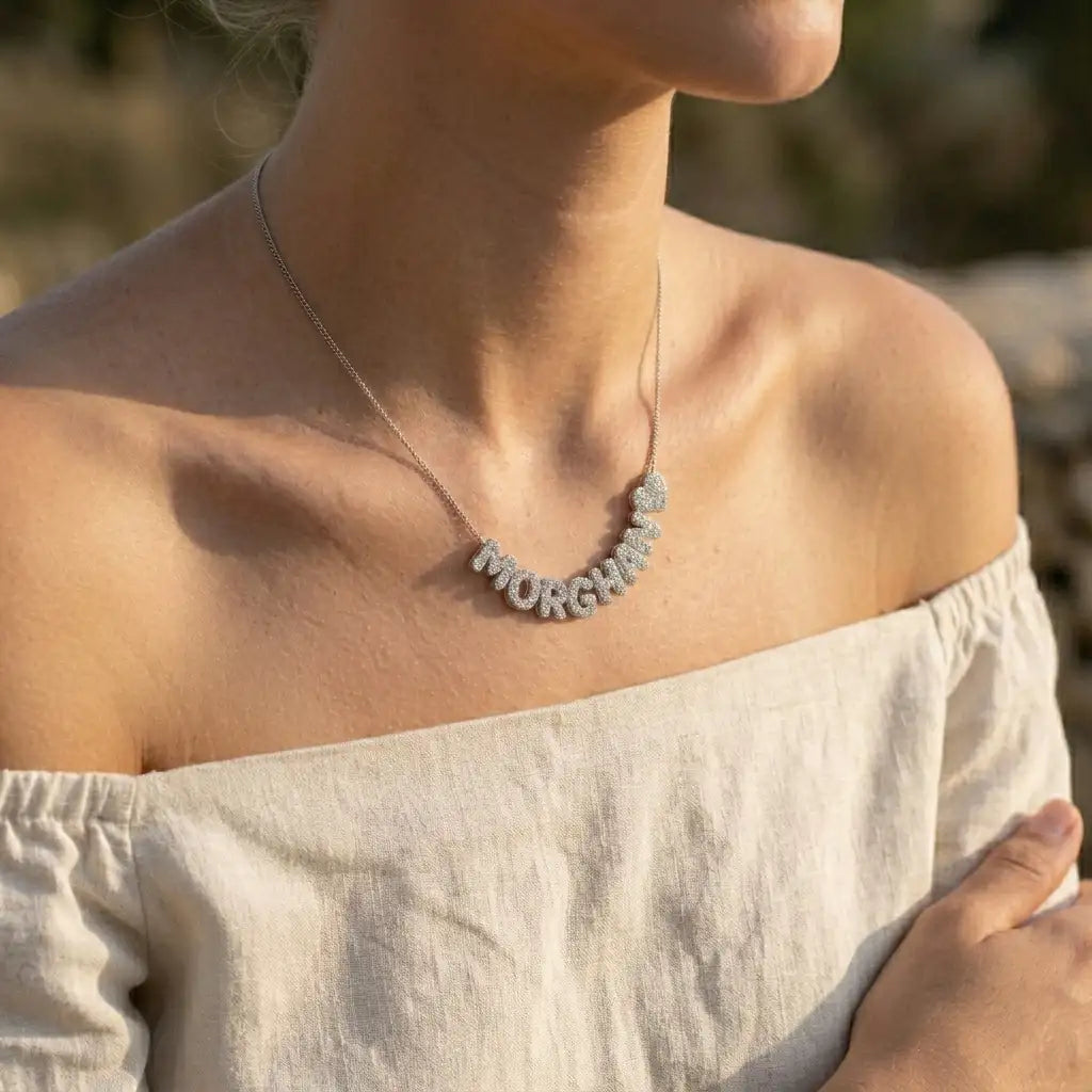 The Heartletter Pavé Name Necklace — product view 13