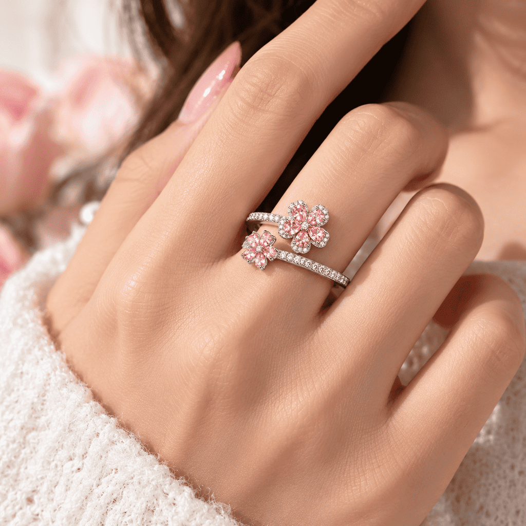 The Pink Bloom Open Ring — product view 8