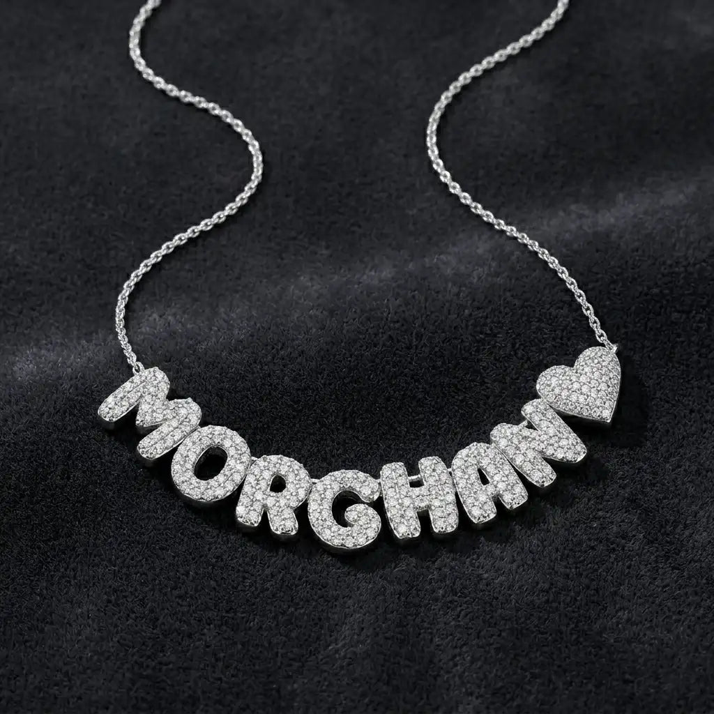 The Heartletter Pavé Name Necklace — product view 15