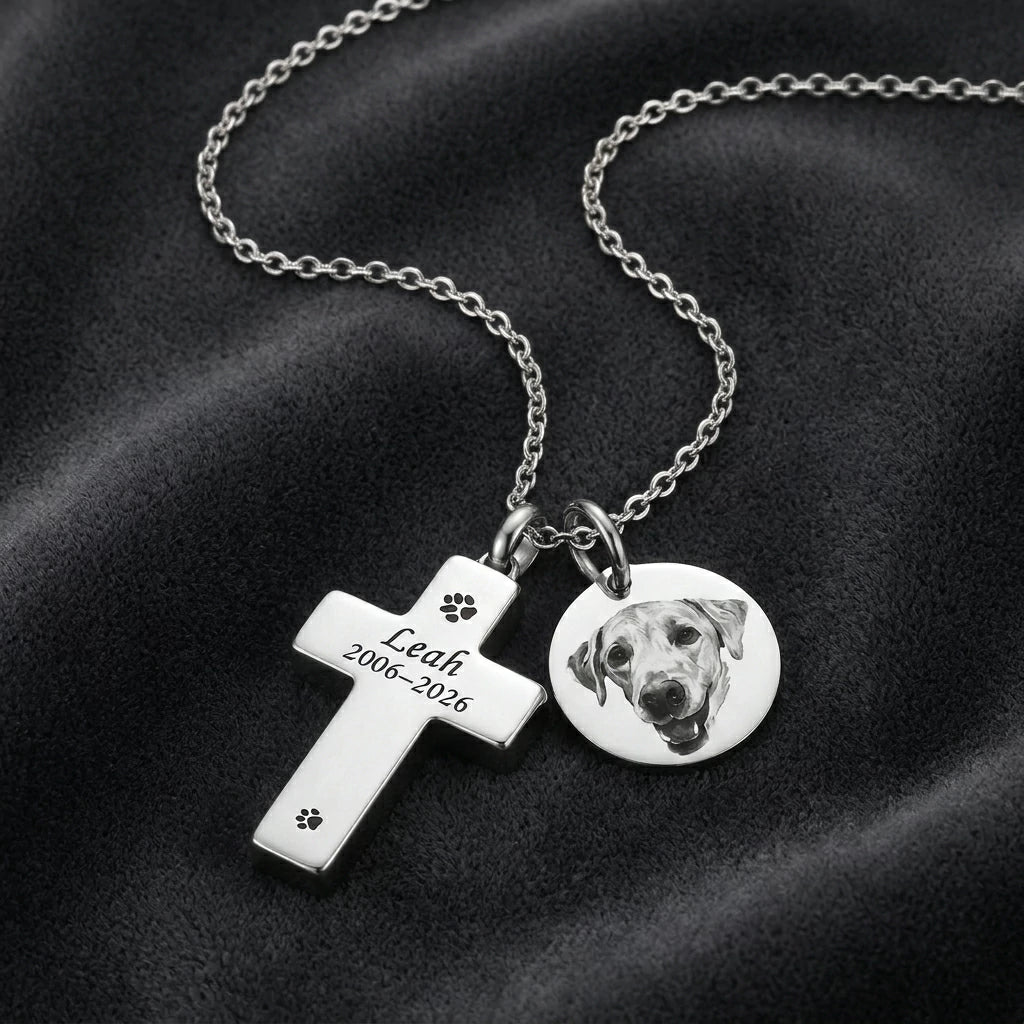 The Pawprint Remembrance Cross Necklace