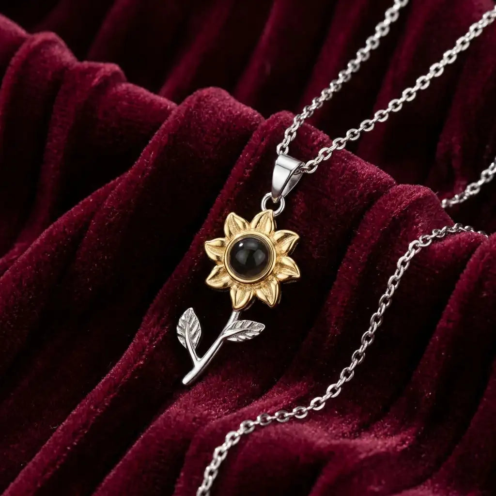The Sunflower Memory Photo Necklace — product view 15