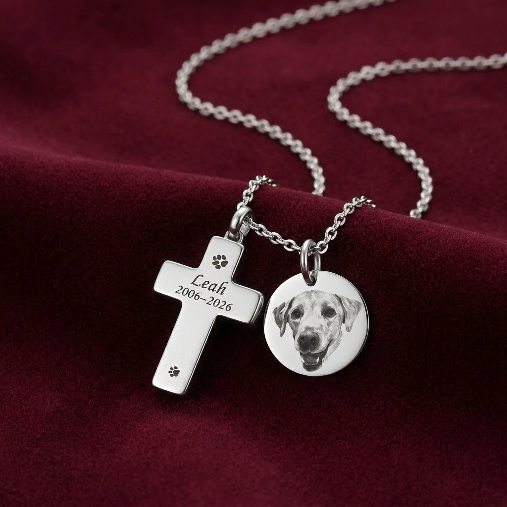 The Pawprint Remembrance Cross Necklace