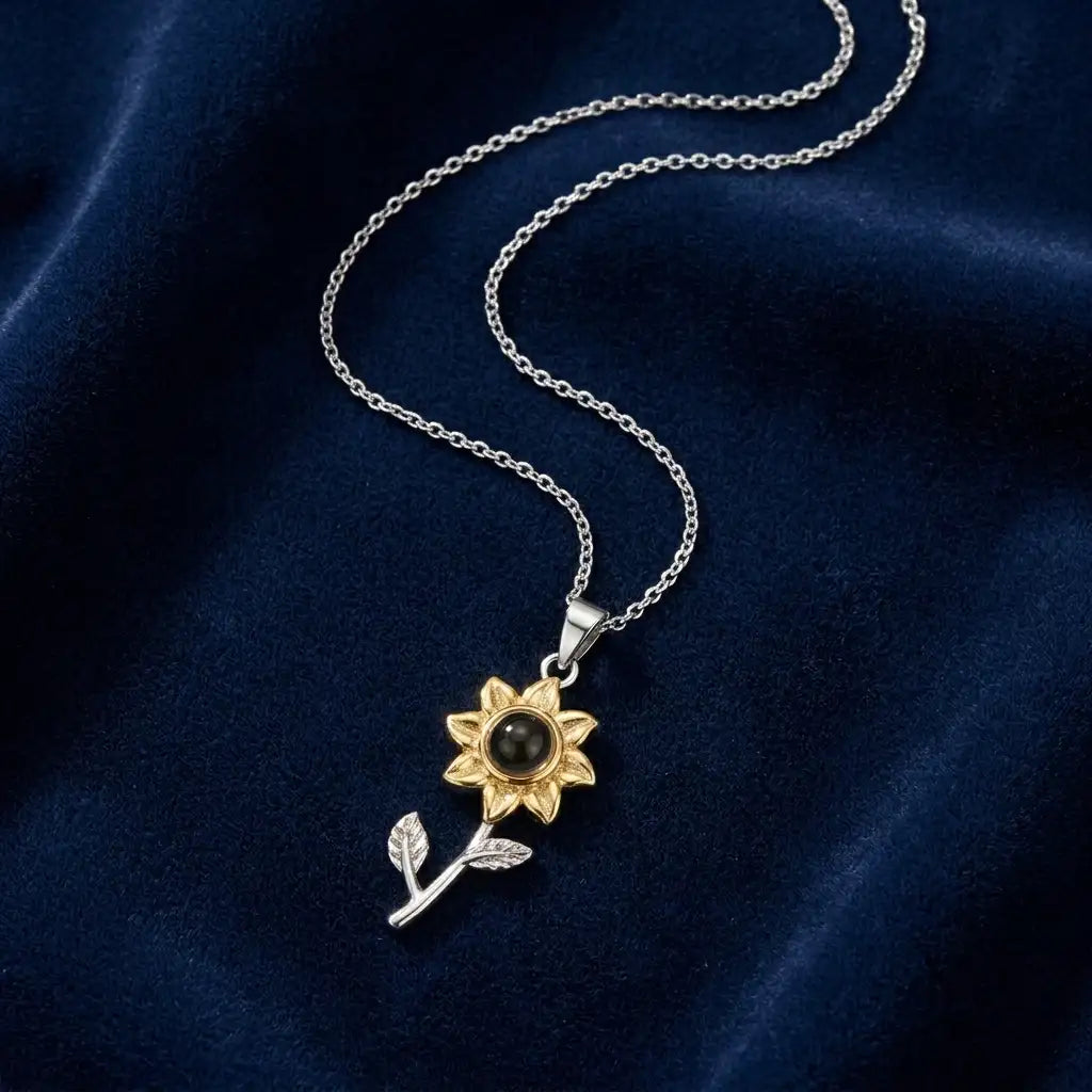 The Sunflower Memory Photo Necklace — product view 16