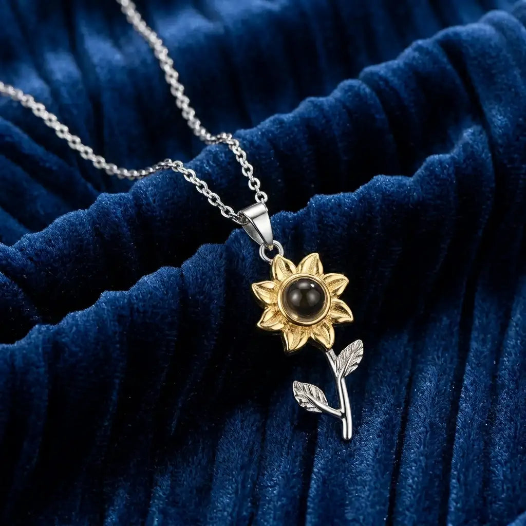The Sunflower Memory Photo Necklace — product view 17