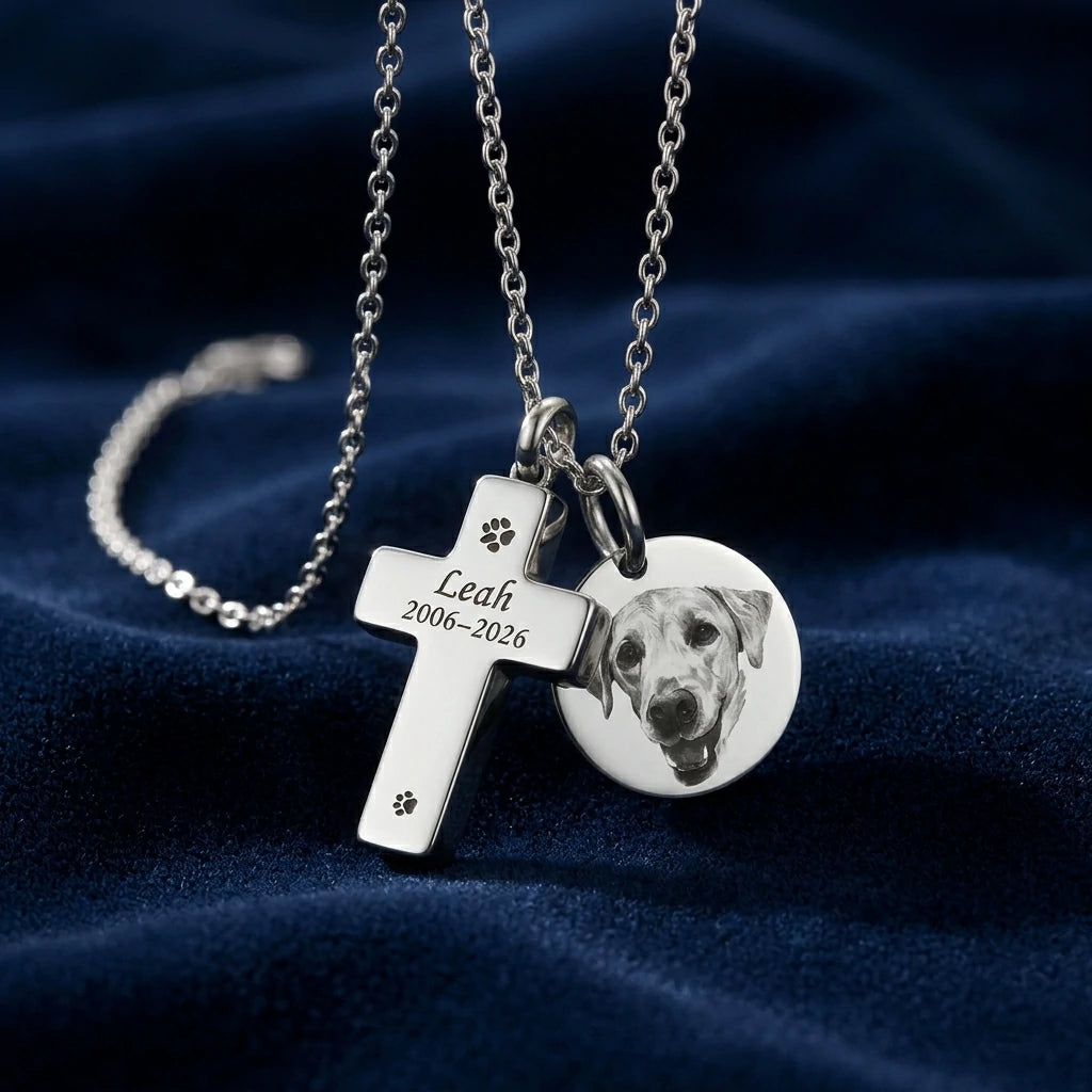 The Pawprint Remembrance Cross Necklace