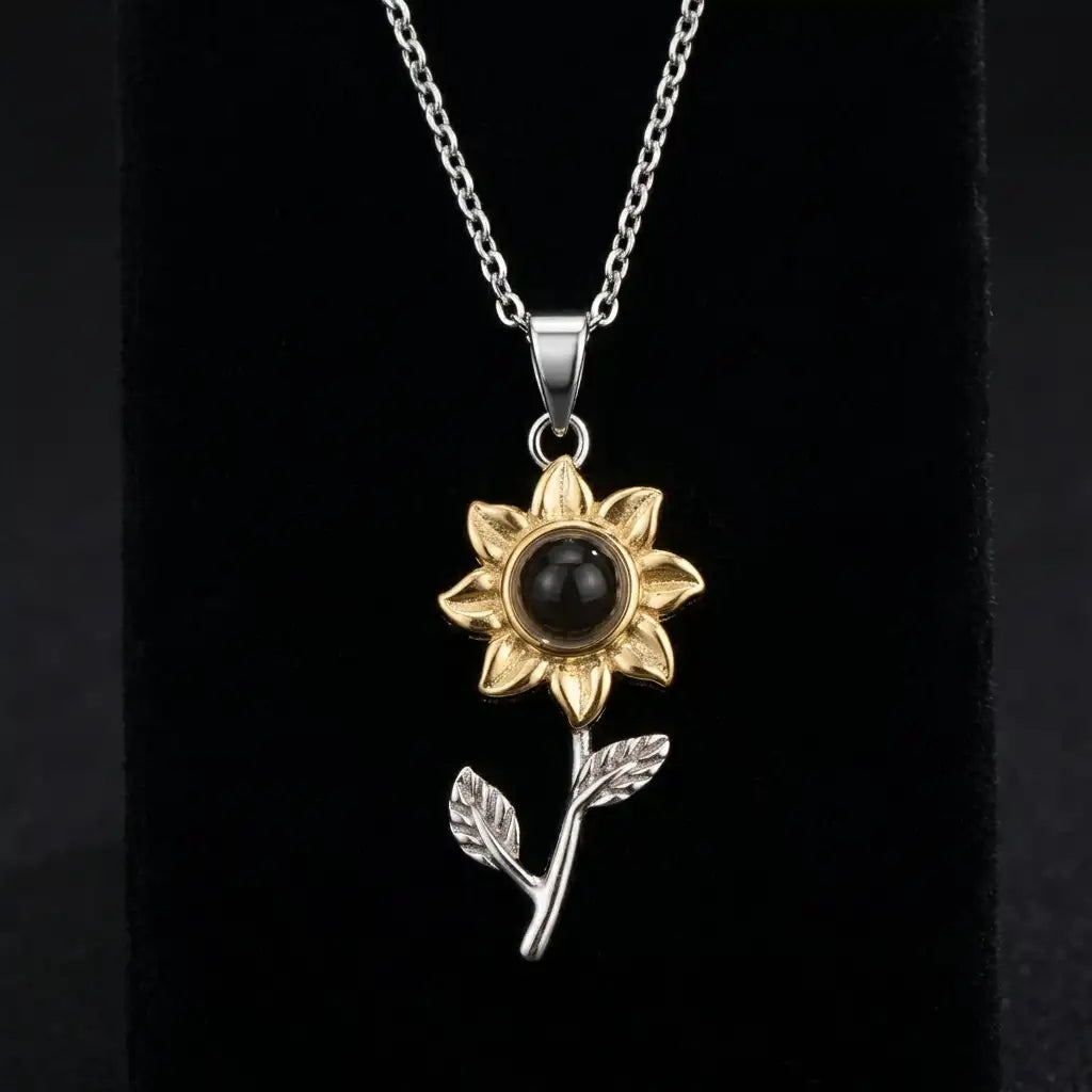 The Sunflower Memory Photo Necklace — product view 18