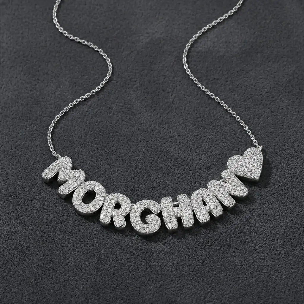 The Heartletter Pavé Name Necklace — product view 18