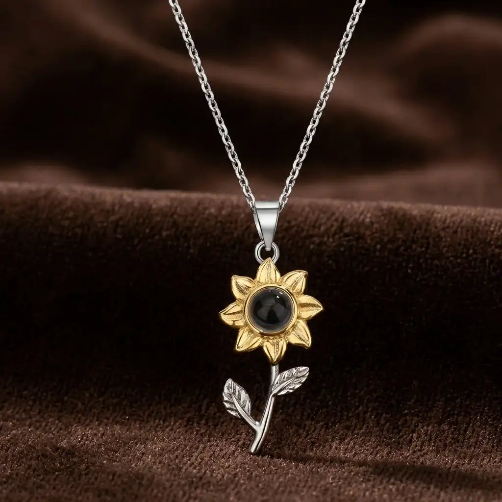 The Sunflower Memory Photo Necklace — product view 19