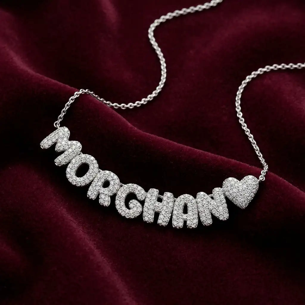 The Heartletter Pavé Name Necklace — product view 19