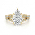The Pearline Split Band Ring — 2ct Moissanite