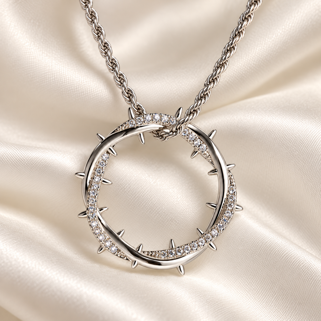 The Resilience Thorn Circle Necklace