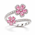 The Pink Bloom Open Ring — product view 1