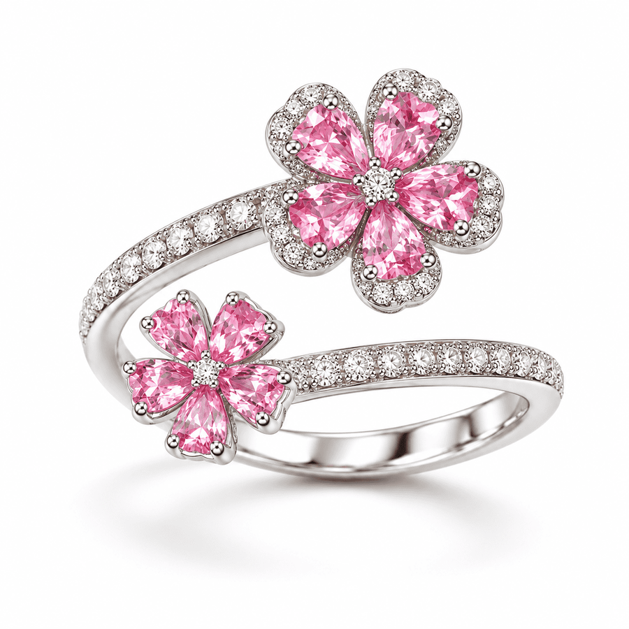 The Pink Bloom Open Ring