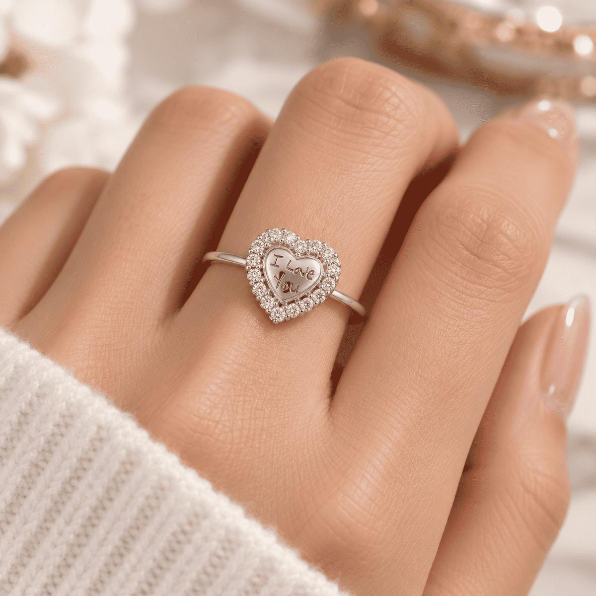 The Handwritten Heart Ring — product view 3