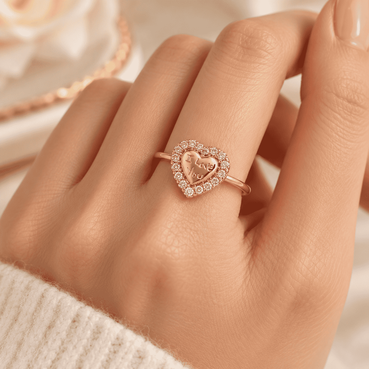 The Handwritten Heart Ring — product view 4