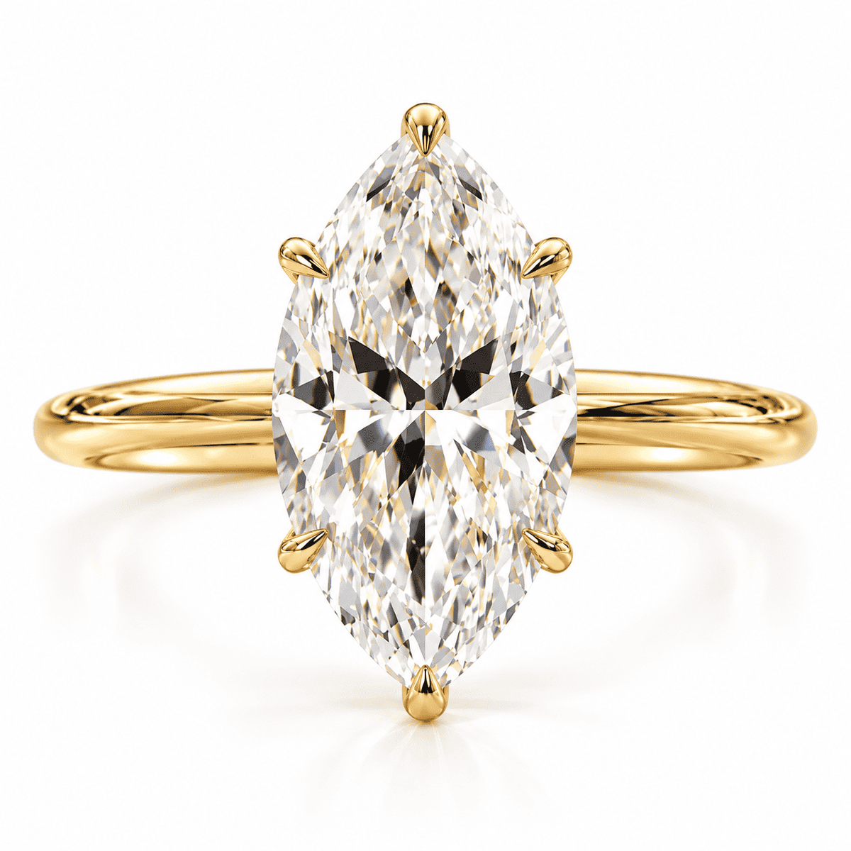 The Elan Marquise Solitaire Ring — product view 2