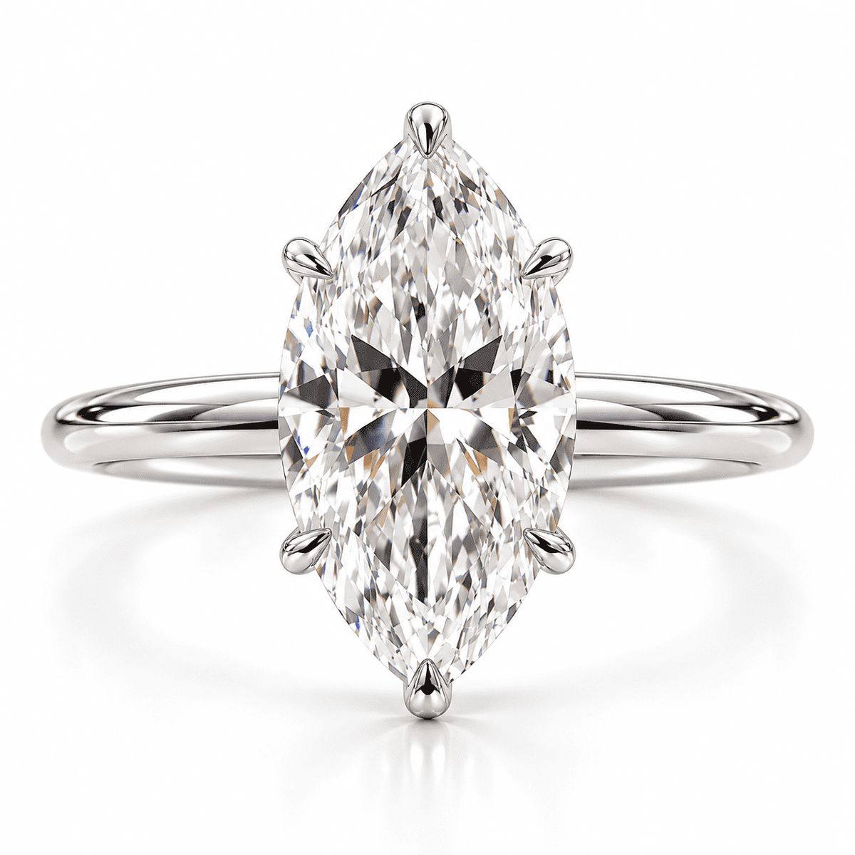 The Elan Marquise Solitaire Ring — product view 1