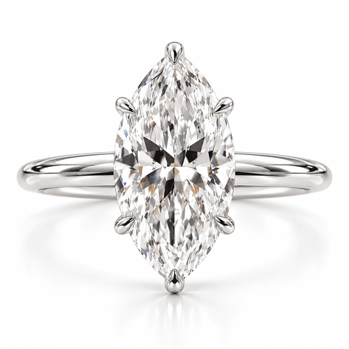 The Elan Marquise Solitaire Ring — product view 1