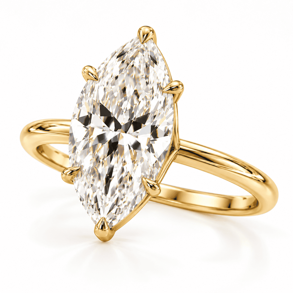 The Elan Marquise Solitaire Ring — product view 3