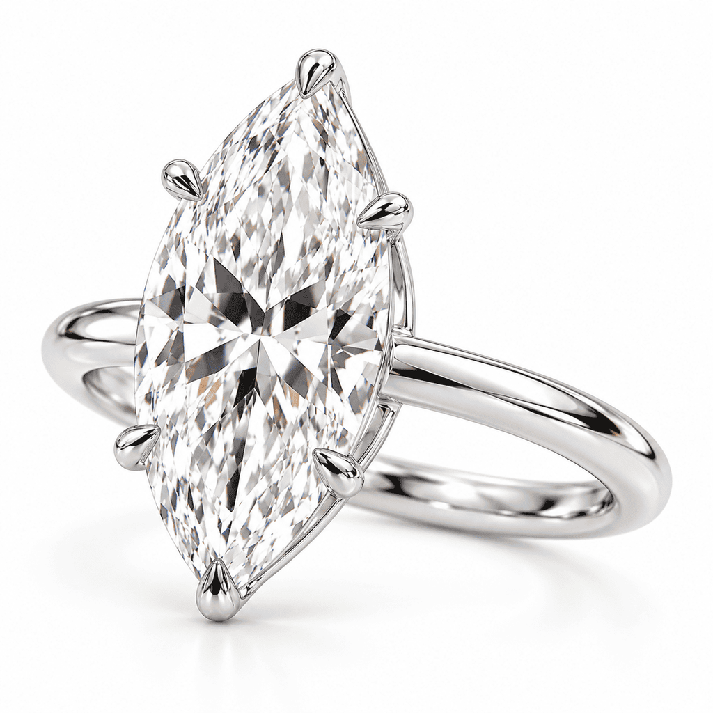 The Elan Marquise Solitaire Ring — product view 4