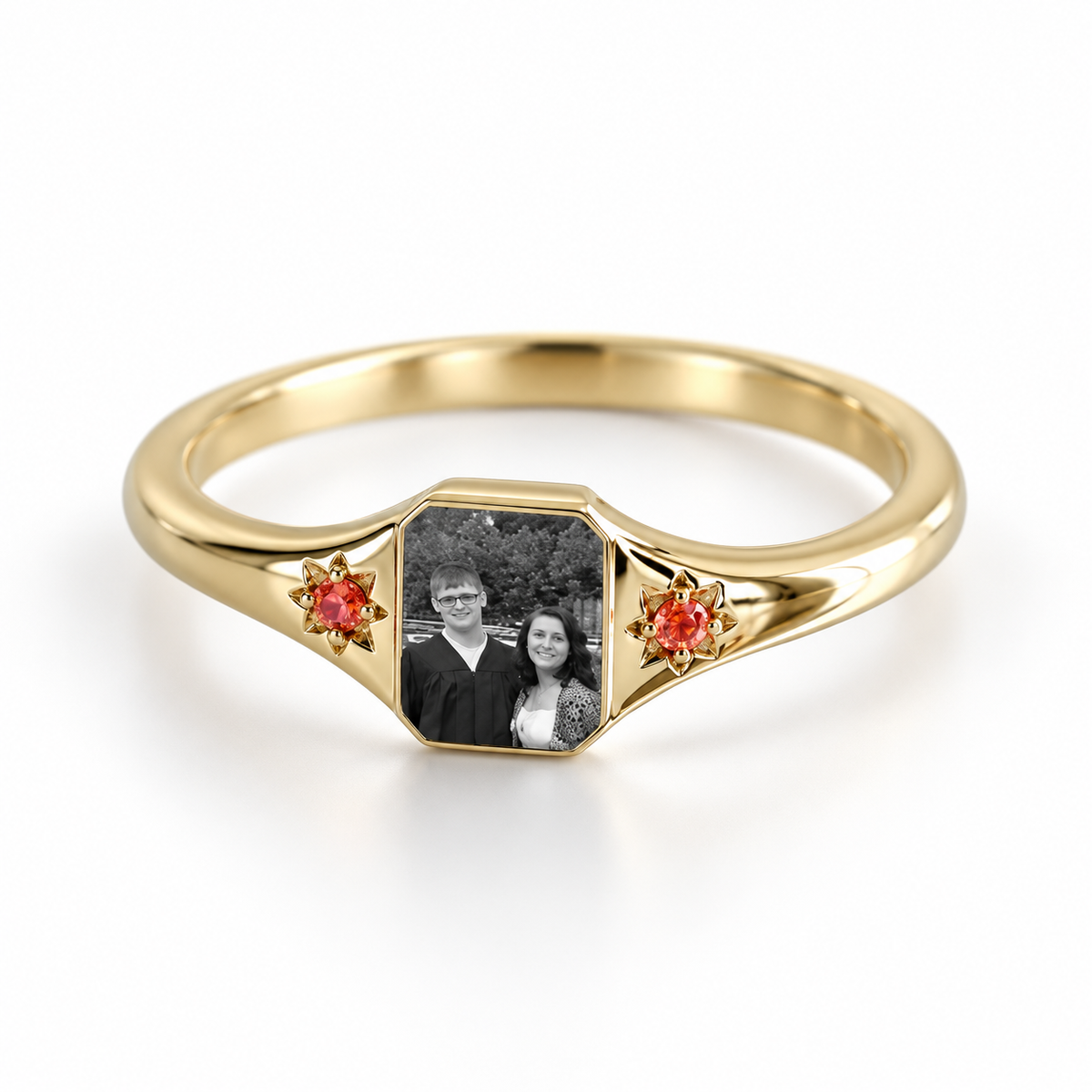 The Two of Us Photo & Birthstone Ring