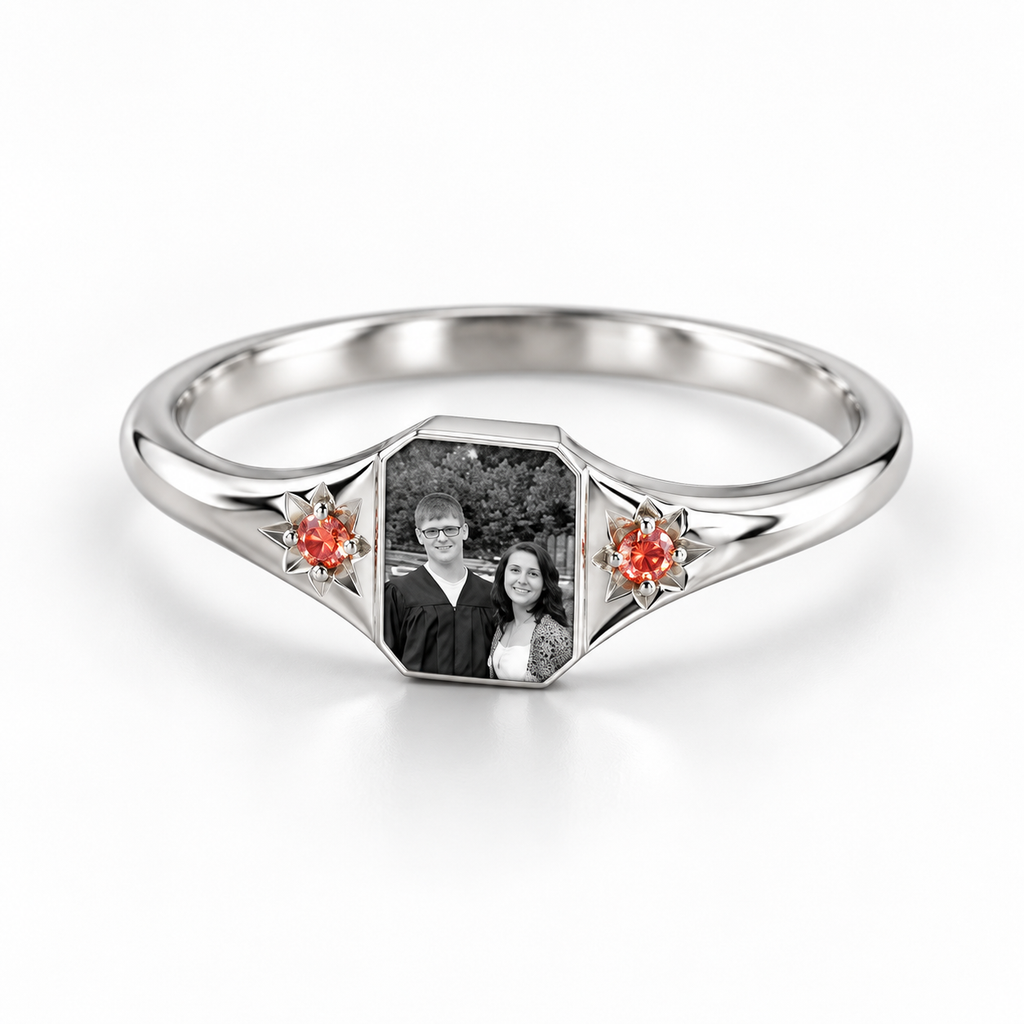 The Two of Us Photo & Birthstone Ring