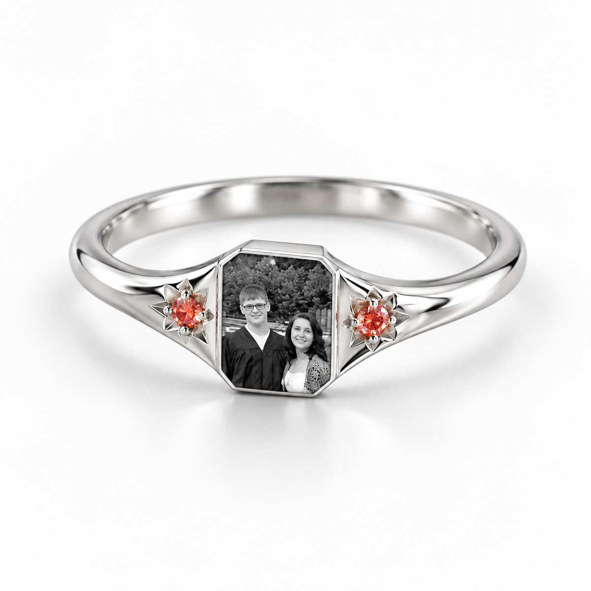 The Two of Us Photo & Birthstone Ring