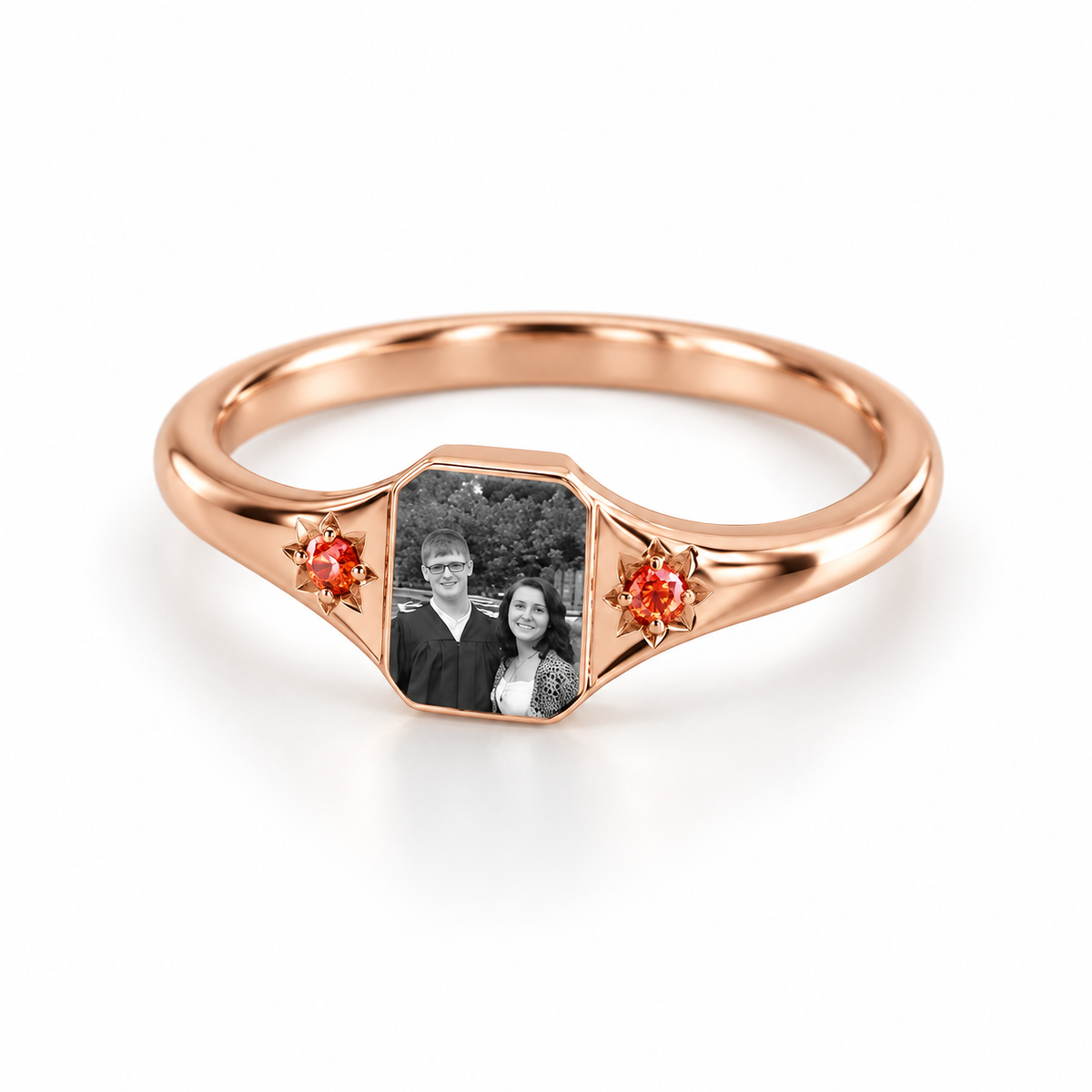The Two of Us Photo & Birthstone Ring