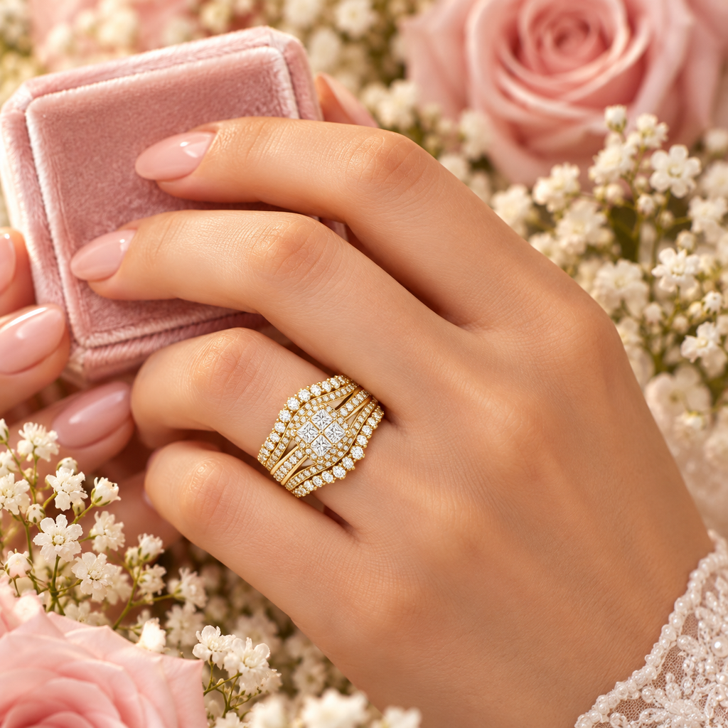 The Crownlight Ring — 1ct Moissanite