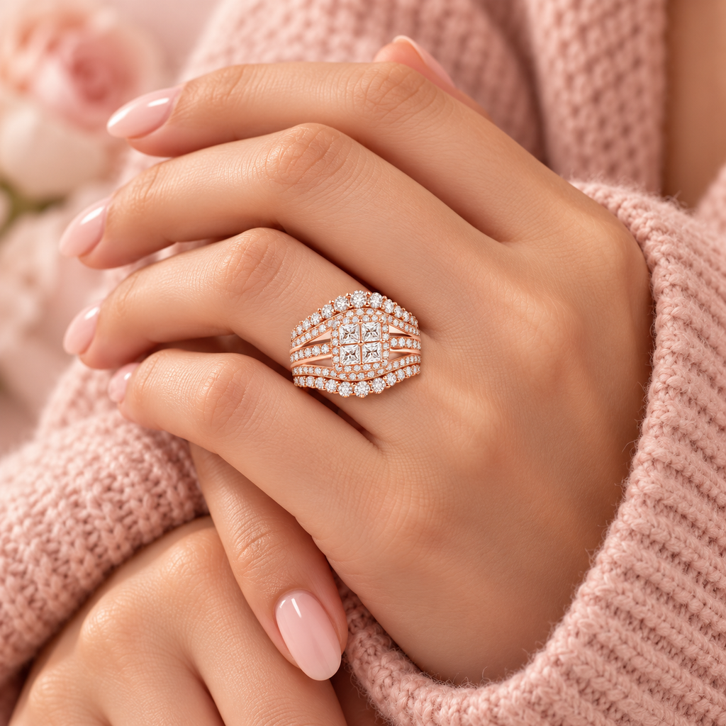 The Crownlight Ring — 1ct Moissanite