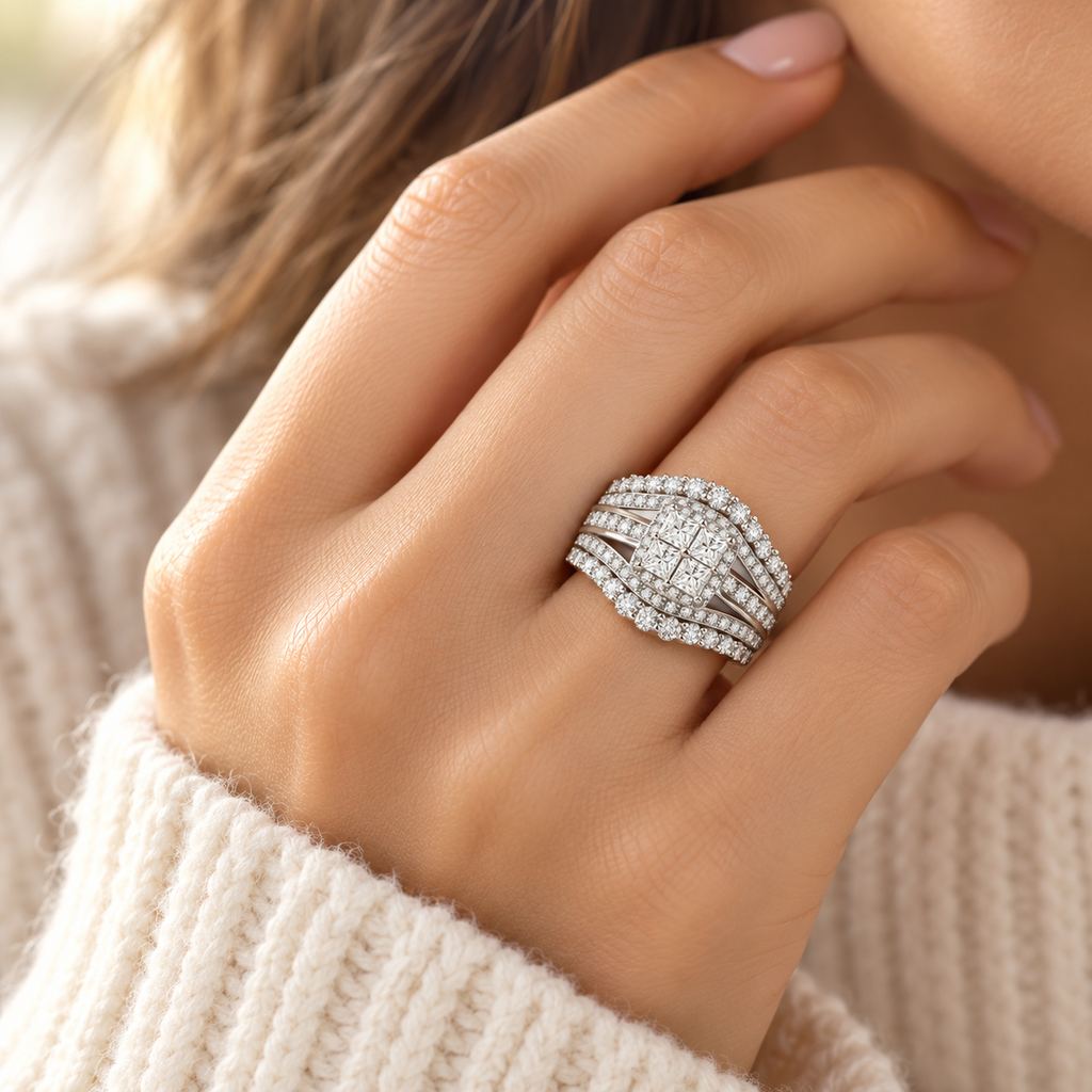 The Crownlight Ring — 1ct Moissanite