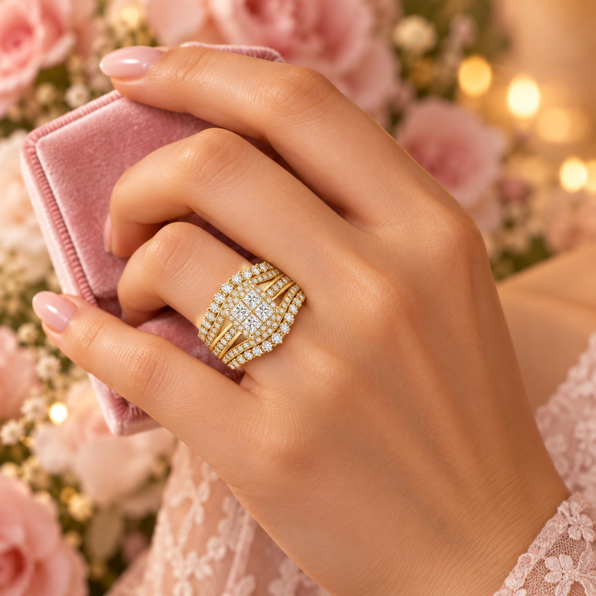 The Crownlight Ring — 1ct Moissanite