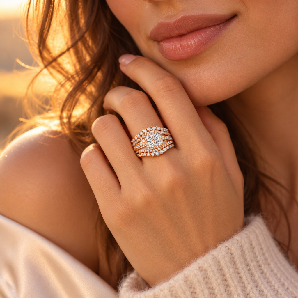 The Crownlight Ring — 1ct Moissanite