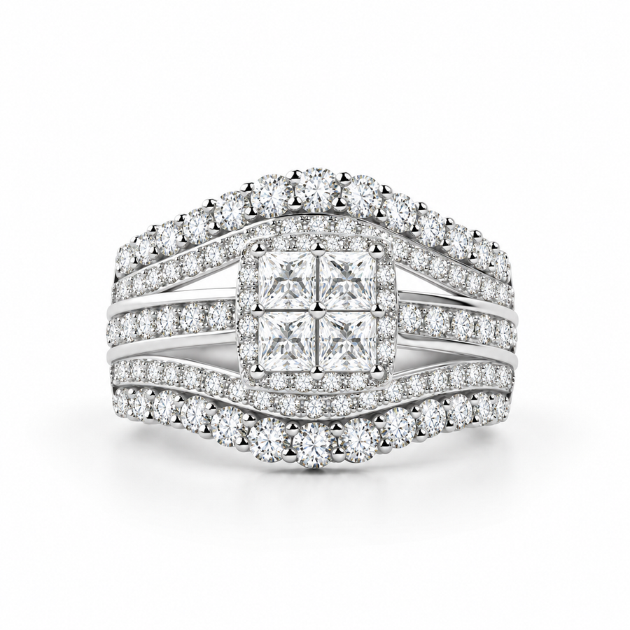 The Crownlight Ring — 1ct Moissanite