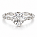 The Heart Bow Ring — Silver