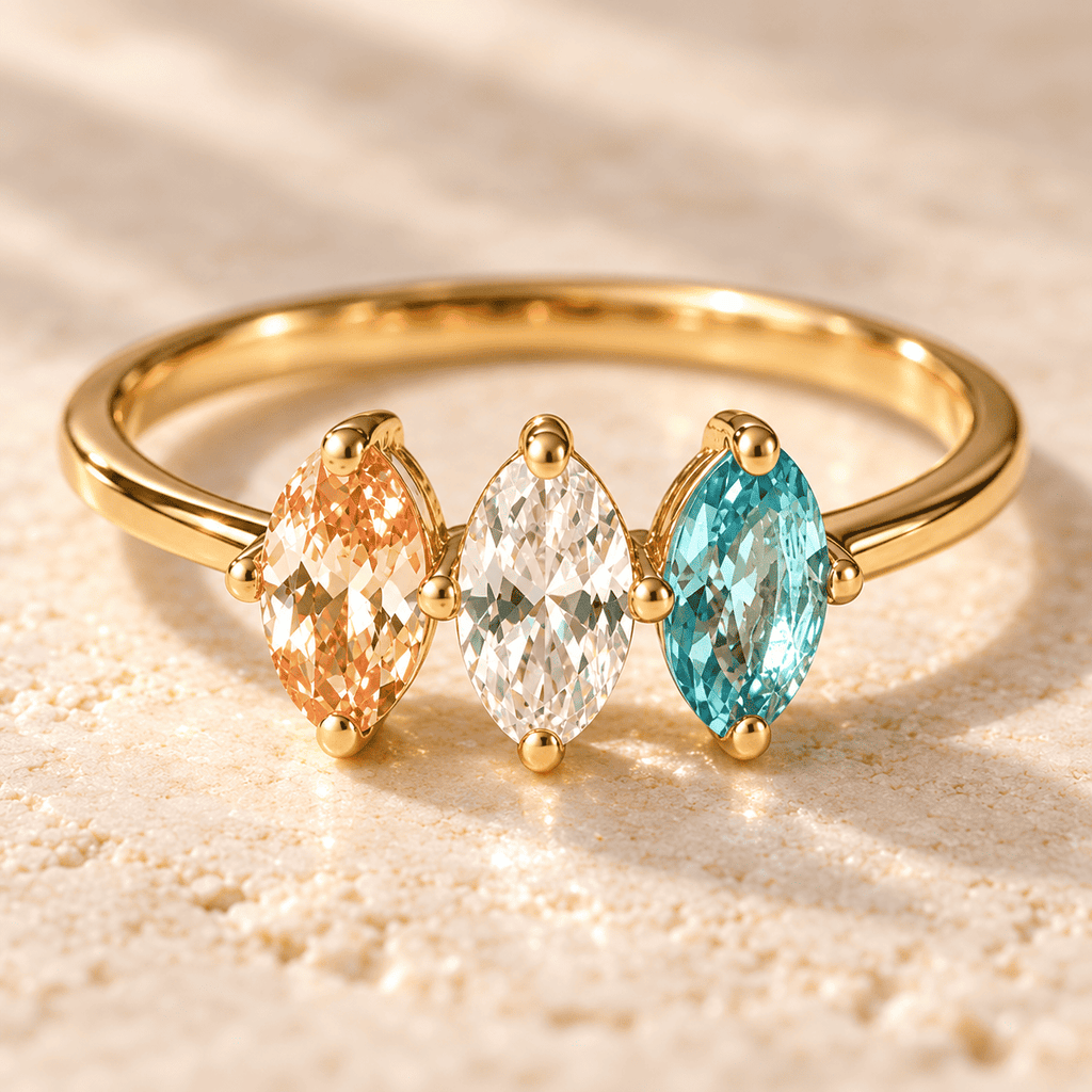 The Marquise Story Birthstone Ring
