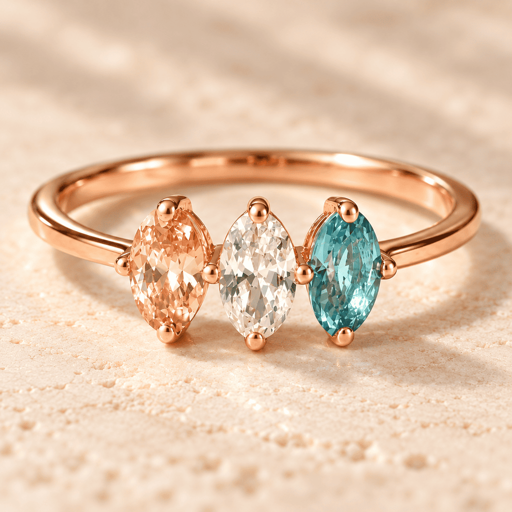 The Marquise Story Birthstone Ring