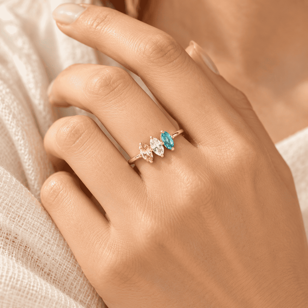 The Marquise Story Birthstone Ring